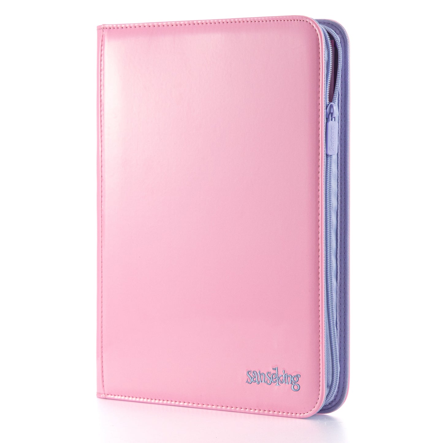 Coral Binder Series - PU Leather Zipper 9-Pocket Coral Pink