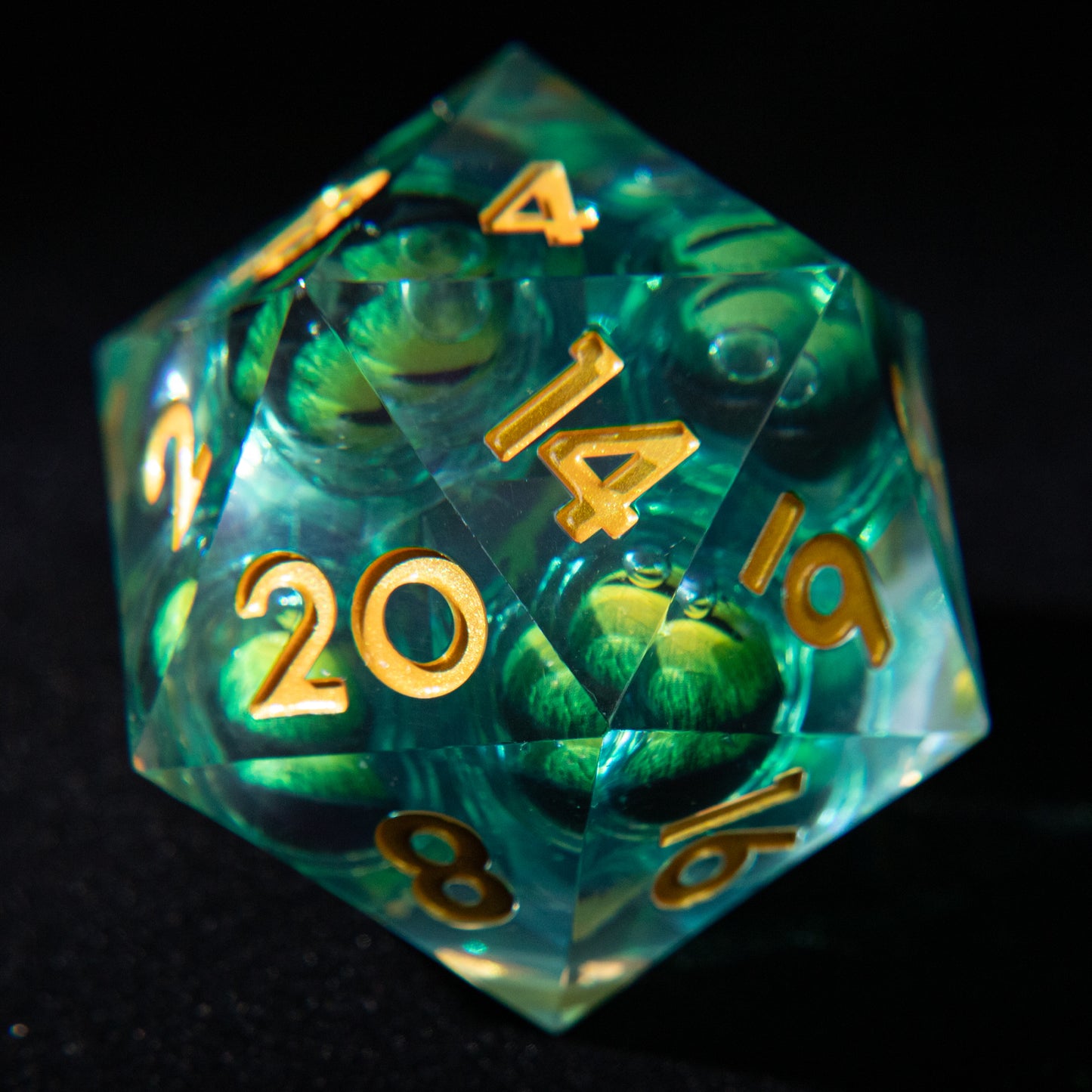 D&D Multi-faceted Single Resin Dice (Multiple eyes)