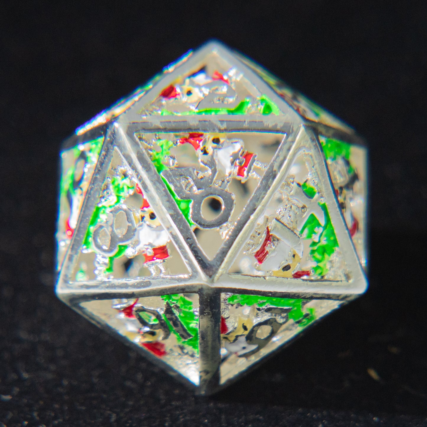 D&D Hollowed Metal Dice Set Cthulhu (Green)