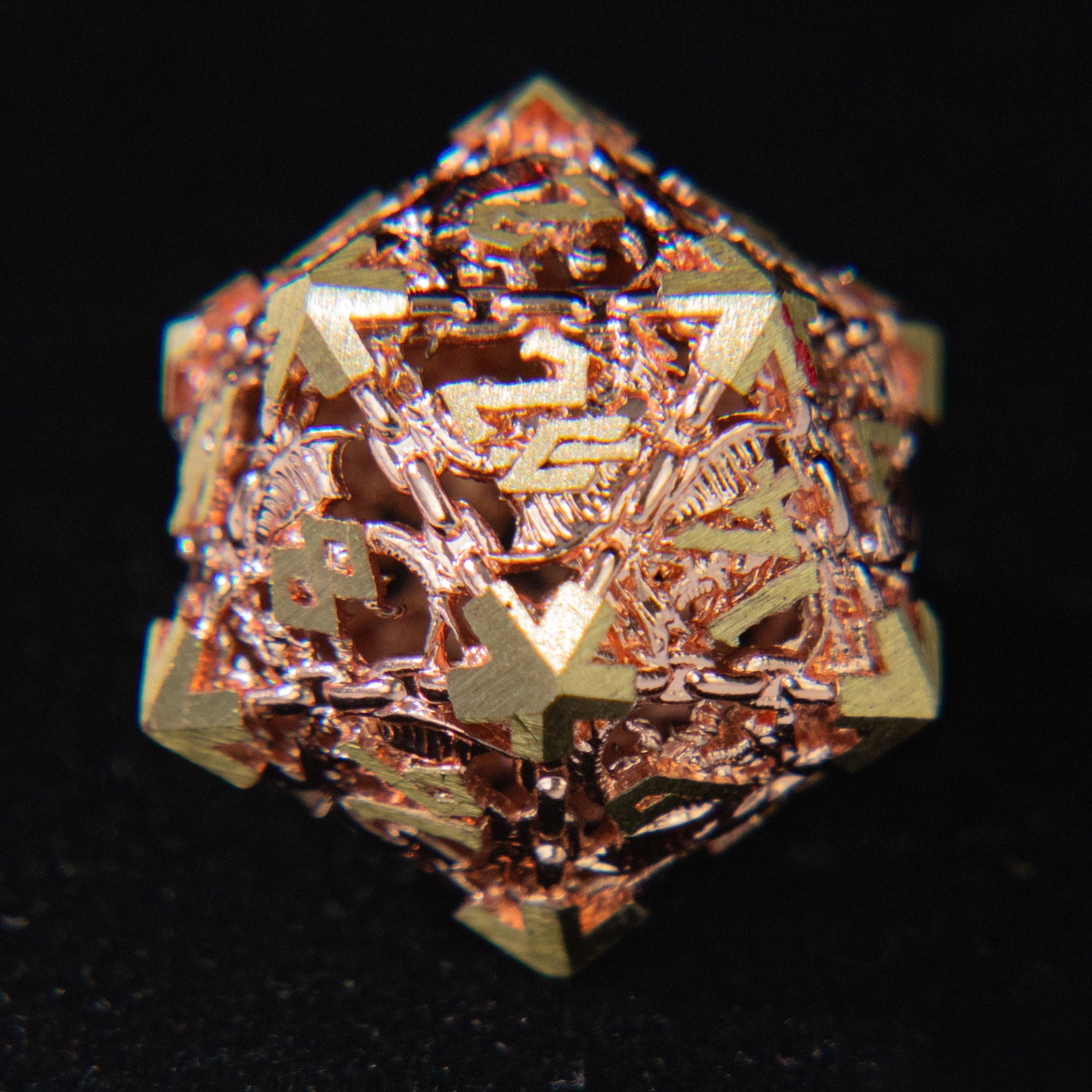 D&D Hollowed Metal Dice Set Cthulhu (Brown)