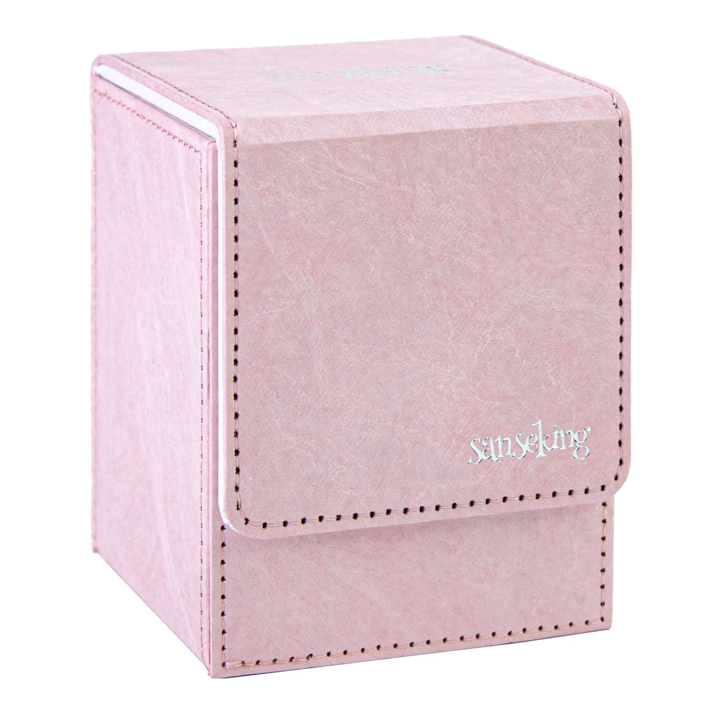Sanseking Magic Card Deck Box for MTG Single Deck Card Box fits 100+ TCG Sleeved Cards Tyvek® Paper Card Box Top Loading Card Boxes Magic Gift for MTG TCG CCG (Vertical,Pink)