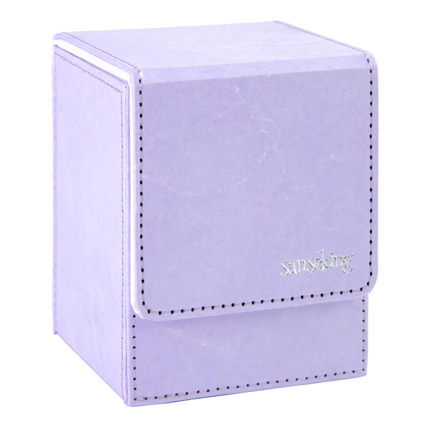 Sanseking Magic Card Deck Box for MTG Single Deck Card Box fits 100+ TCG Sleeved Cards Tyvek® Paper Card Box Top Loading Card Boxes Magic Gift for MTG TCG CCG (Vertical,Light Purple)