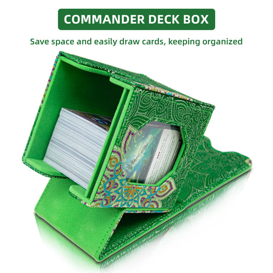 Boîte pour deck Magic Commander pouvant contenir plus de 100 cartes DND (cyan)
