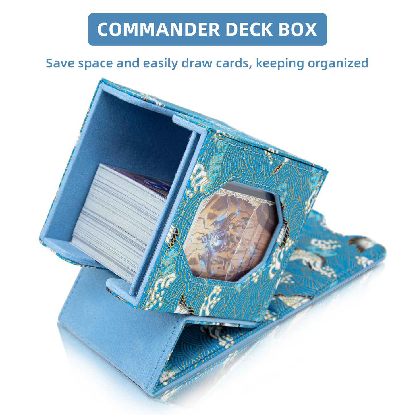 Magic Commander Deck Box Fits 100+DND (Light Blue)