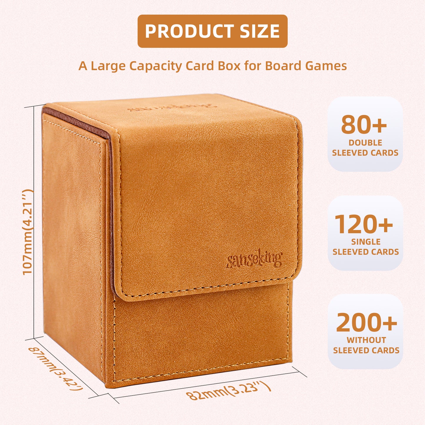Magic Deck Box for MTG (Vertical,Brown)