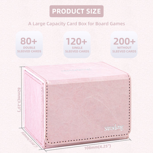 Magic Deck Box Fits 100+ yvek®  (Horizontal,Pink)