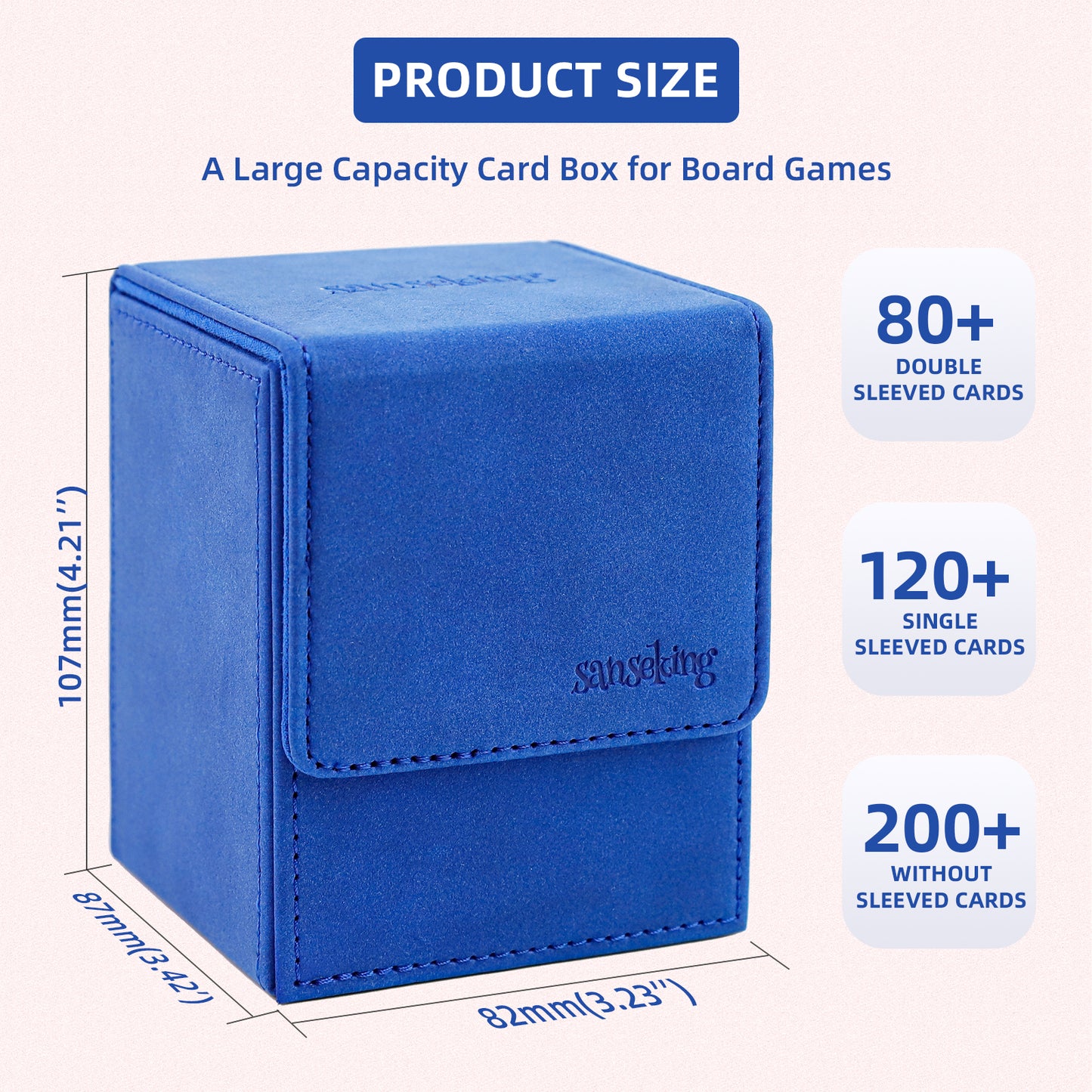 Magic Deck Box for MTG (Vertical,Dark Blue)
