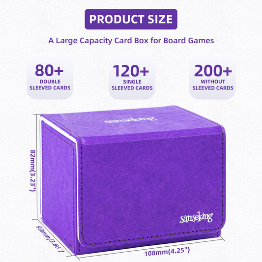 Magic Deck Box Fits 100+ yvek® (Horizontal,Purple)