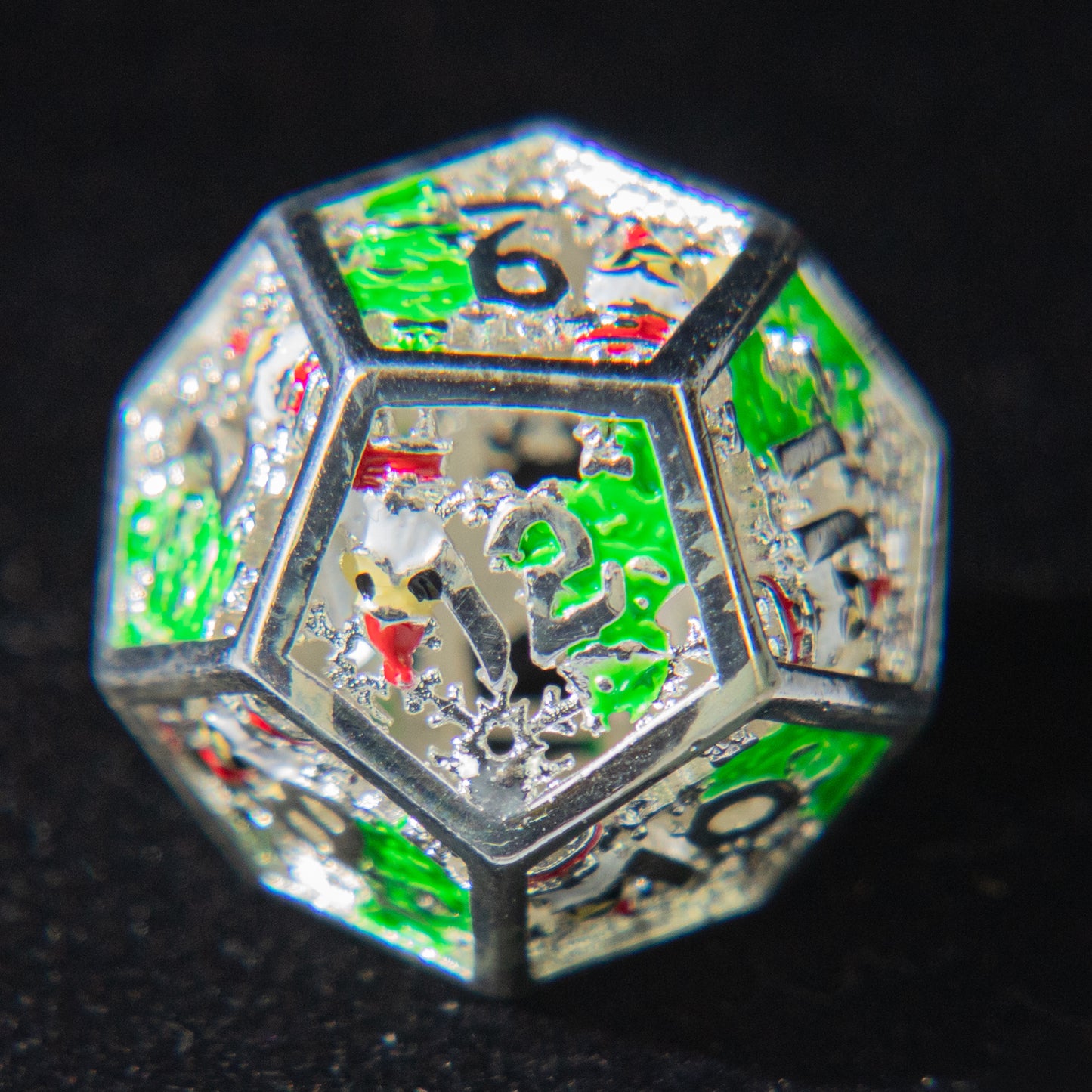 D&D Hollowed Metal Dice Set Cthulhu (Green)