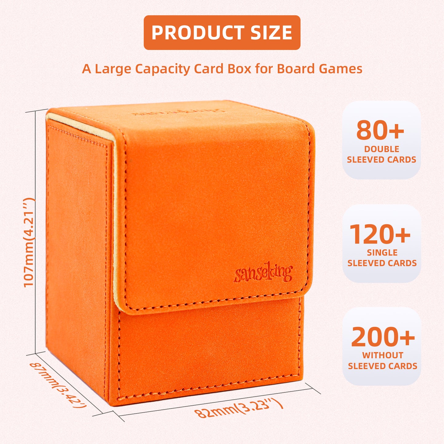 Magic Deck Box for MTG (Vertical,Orange)