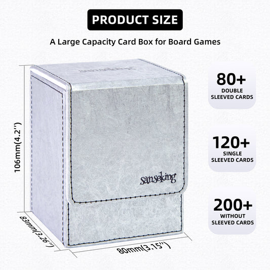 Magic Deck Box Fits 100+ yvek® (Vertical,Silver)