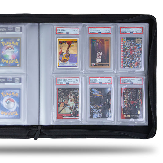 4/6ポケットトップローダーバインダー - グレードカードスラブケース収納フォルダー