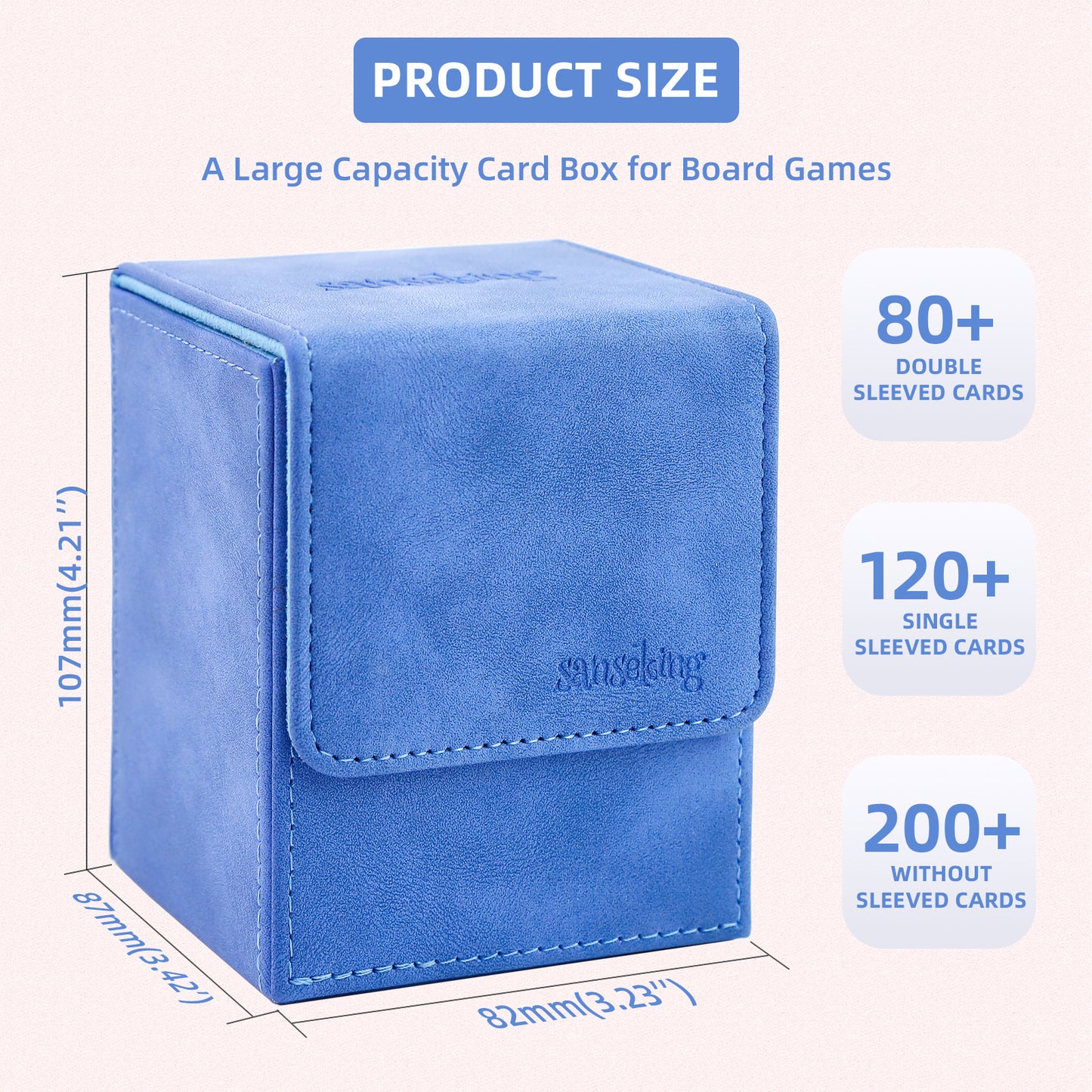 Magic Deck Box for MTG (Vertical,Light Blue)