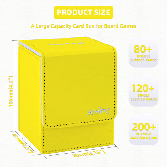 Magic Deck Box Fits 100+ yvek® (Vertical,Yellow)
