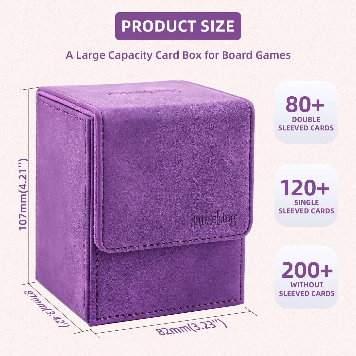 Magic Deck Box for MTG (Vertical,Purple)