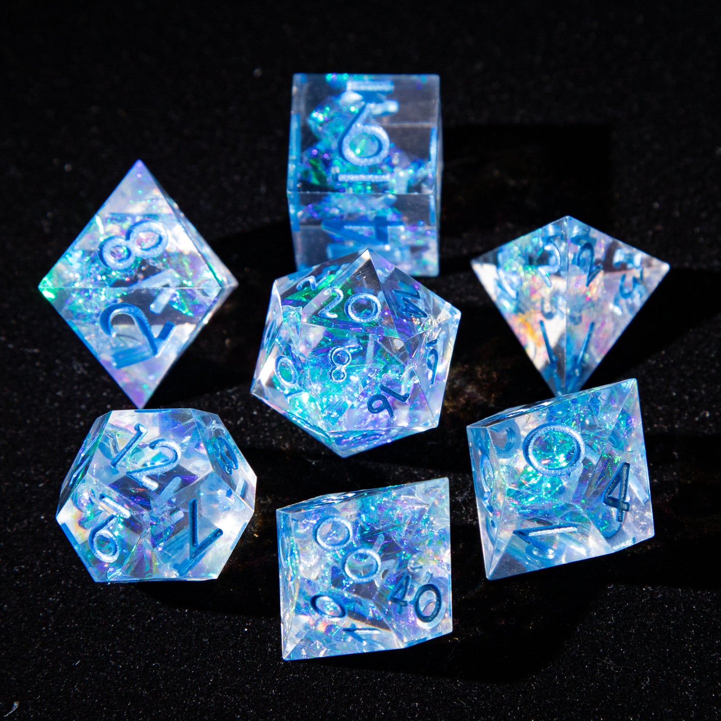 D&D Multi-faceted Resin Dice Set (Brilliant and Blue)
