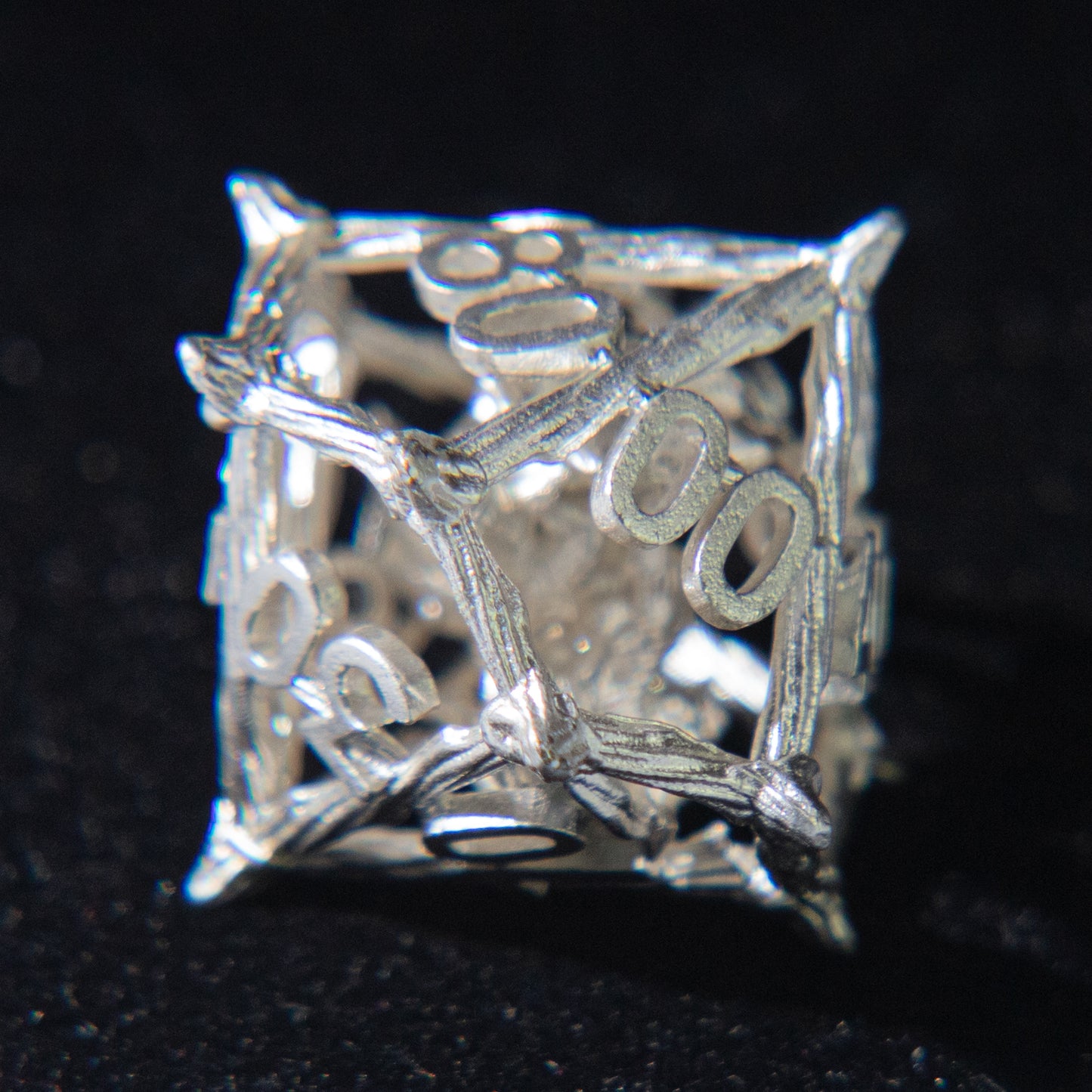 D&D Hollowed Metal Dice Set Cthulhu (White)