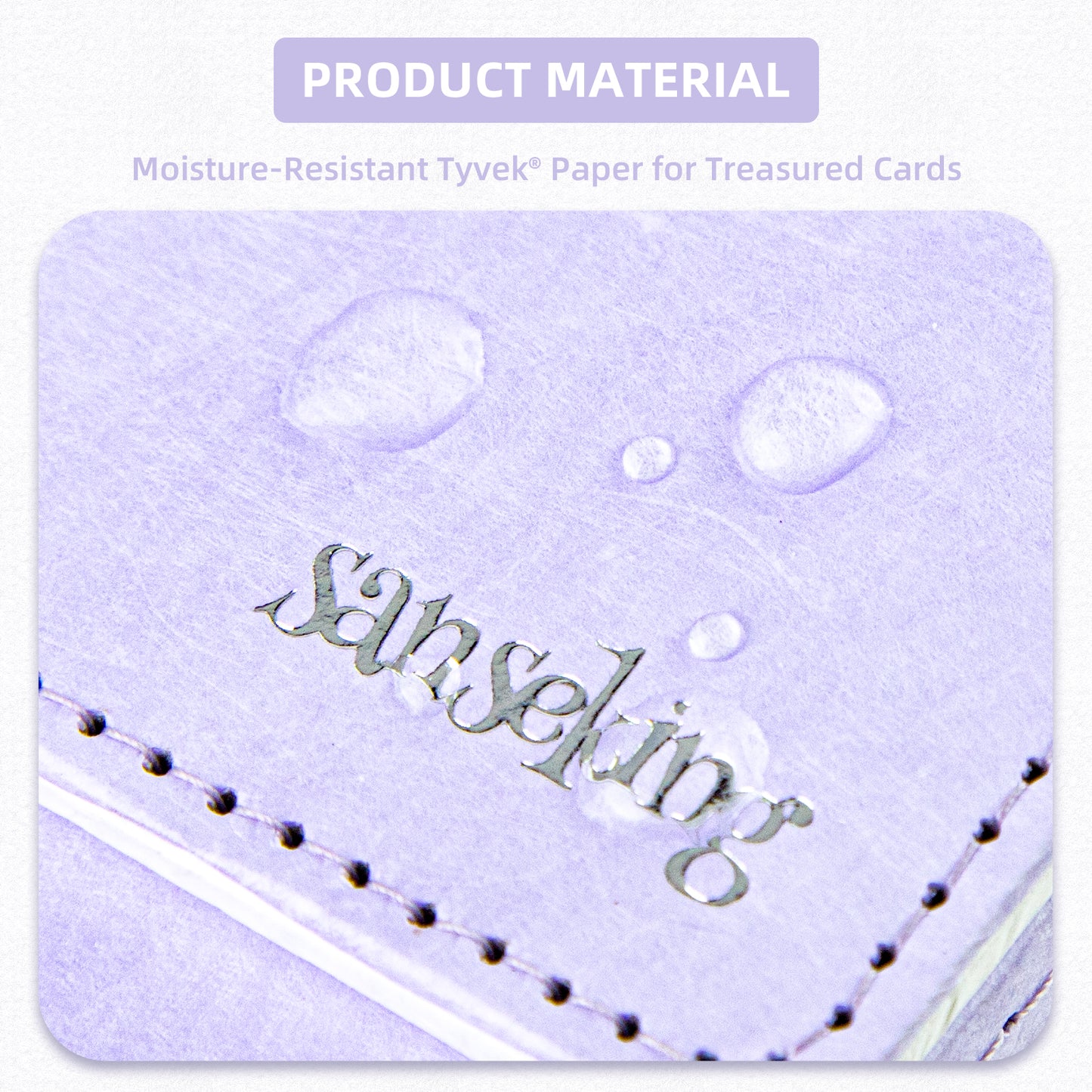 Sanseking Magic Card Deck Box for MTG Single Deck Card Box fits 100+ TCG Sleeved Cards Tyvek® Paper Card Box Top Loading Card Boxes Magic Gift for MTG TCG CCG (Vertical,Light Purple)