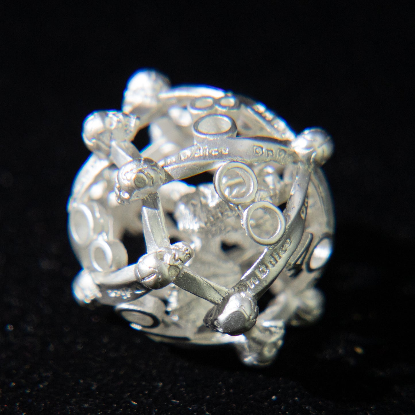 D&D Hollowed Metal Dice Set Cthulhu (Silver)