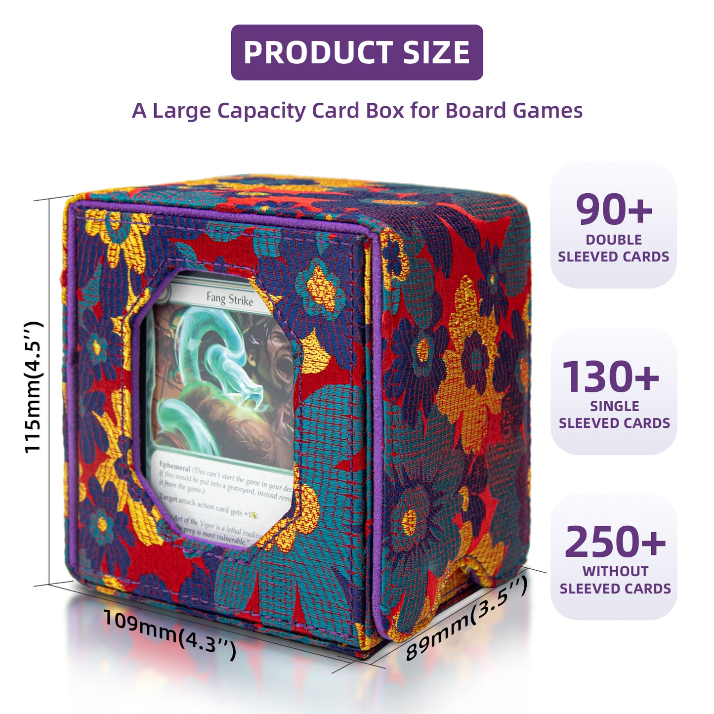 Magic Commander Deck Box Fits 100+ DND (Purple)