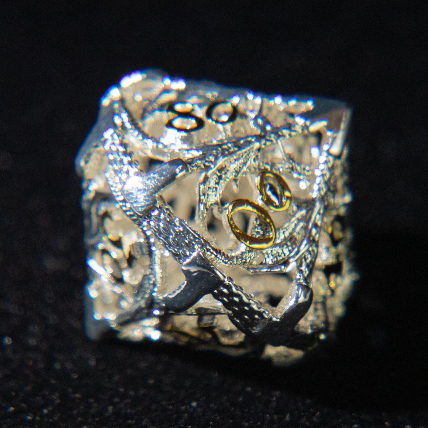 D&D Hollowed Metal Dice Set Cthulhu (Light Yellow)