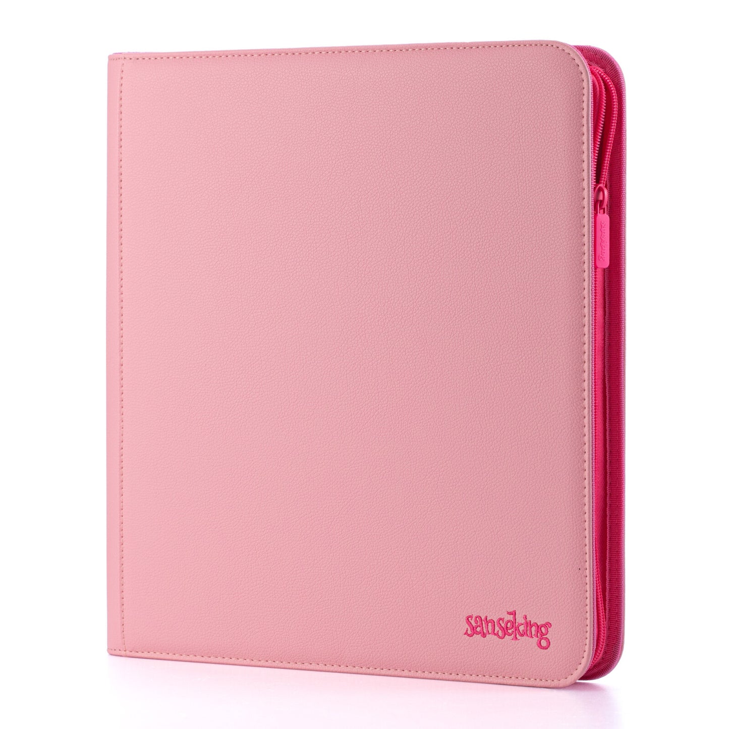 Pink Plaid 4/9/12-Pocket PU Binder