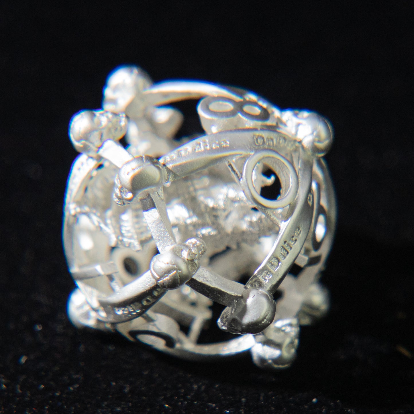 D&D Hollowed Metal Dice Set Cthulhu (Silver)