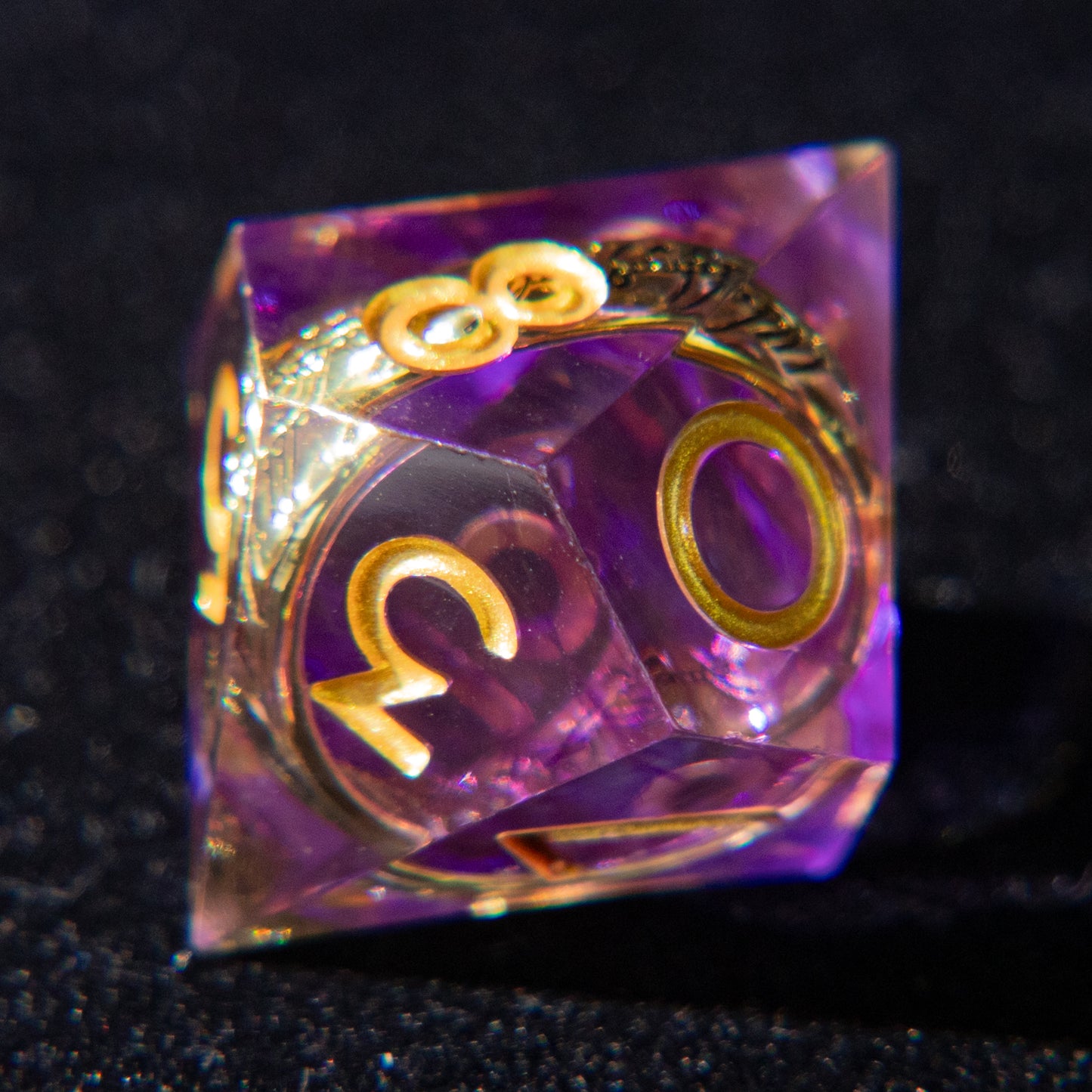 D&D Multi-faceted Resin Dice Set (Purple and Gold)