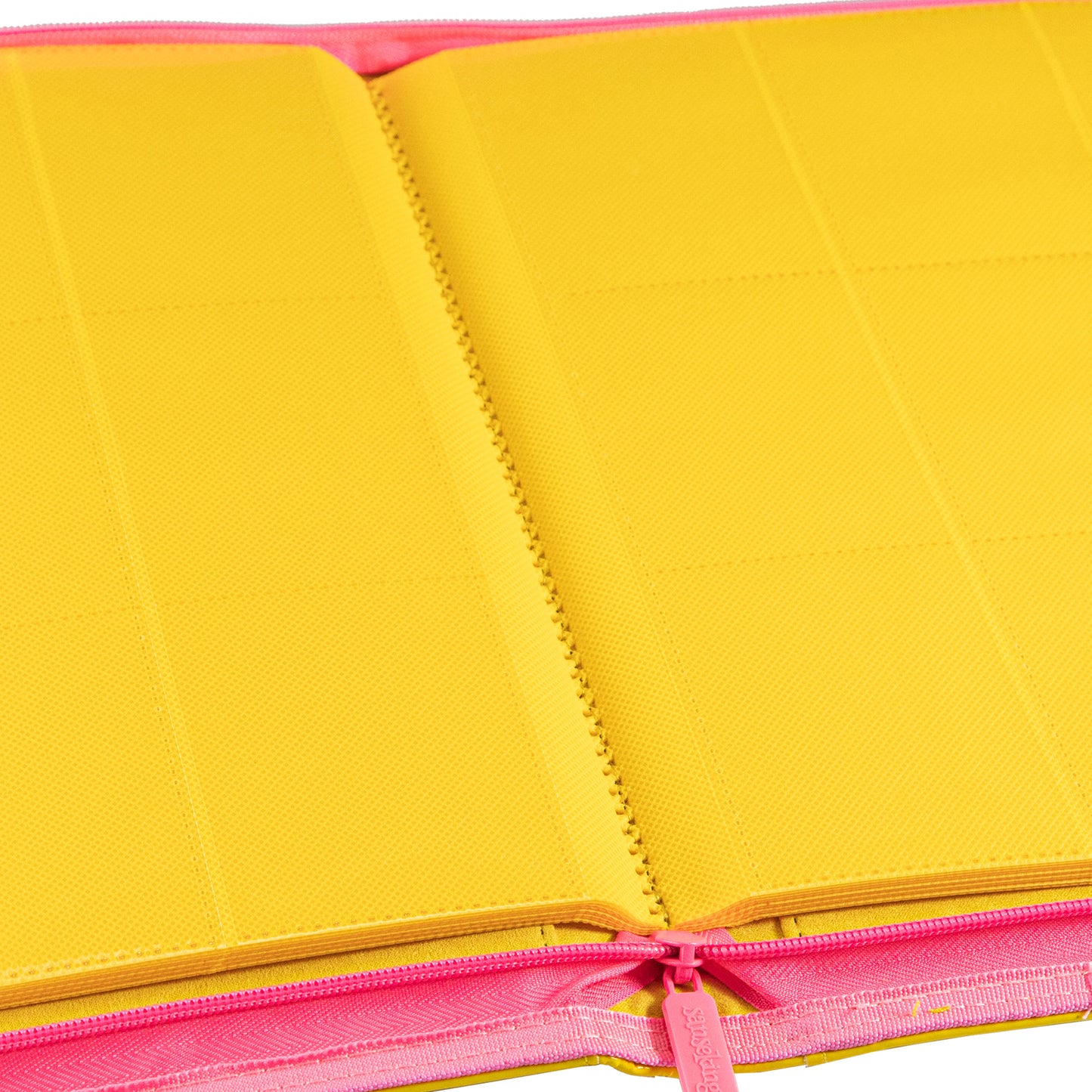 Coral Binder Series PU Leather Zipper 9-Pocket Coral Yellow
