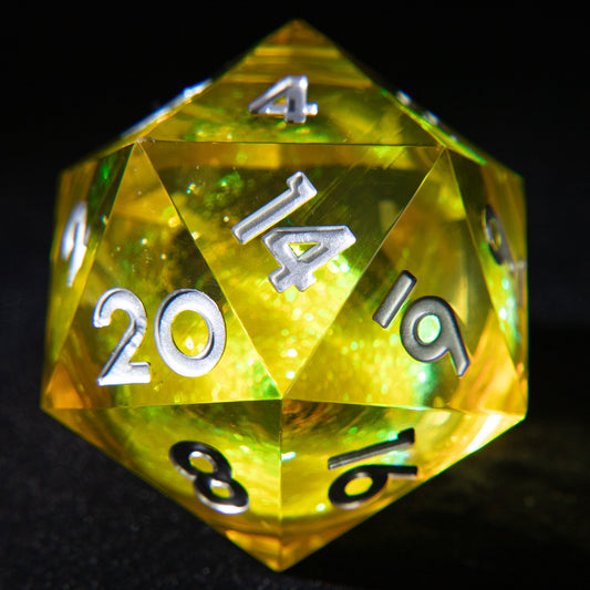 D&D Multi-faceted Single Resin Dice(Yellow)