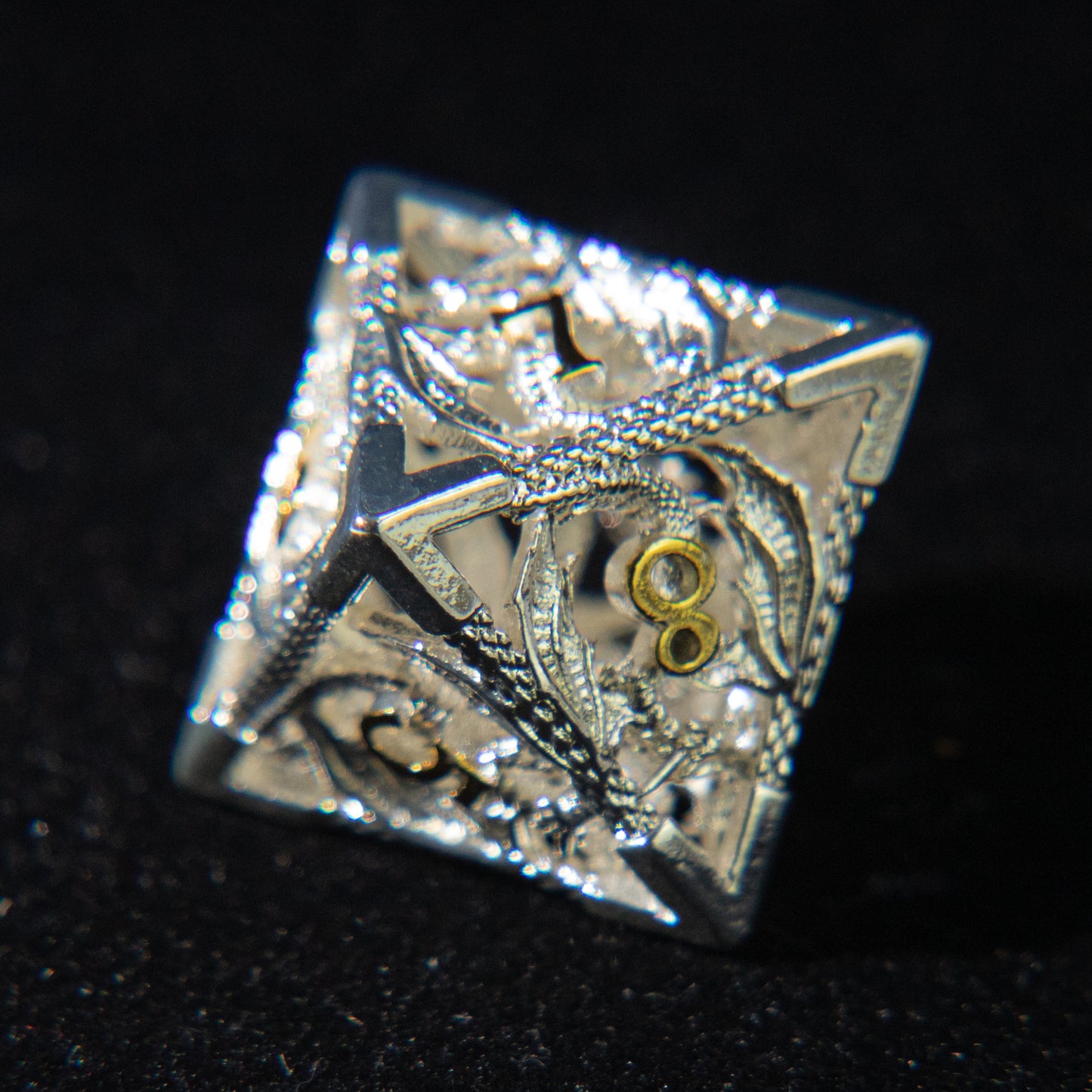 D&D Hollowed Metal Dice Set Cthulhu (Light Yellow)