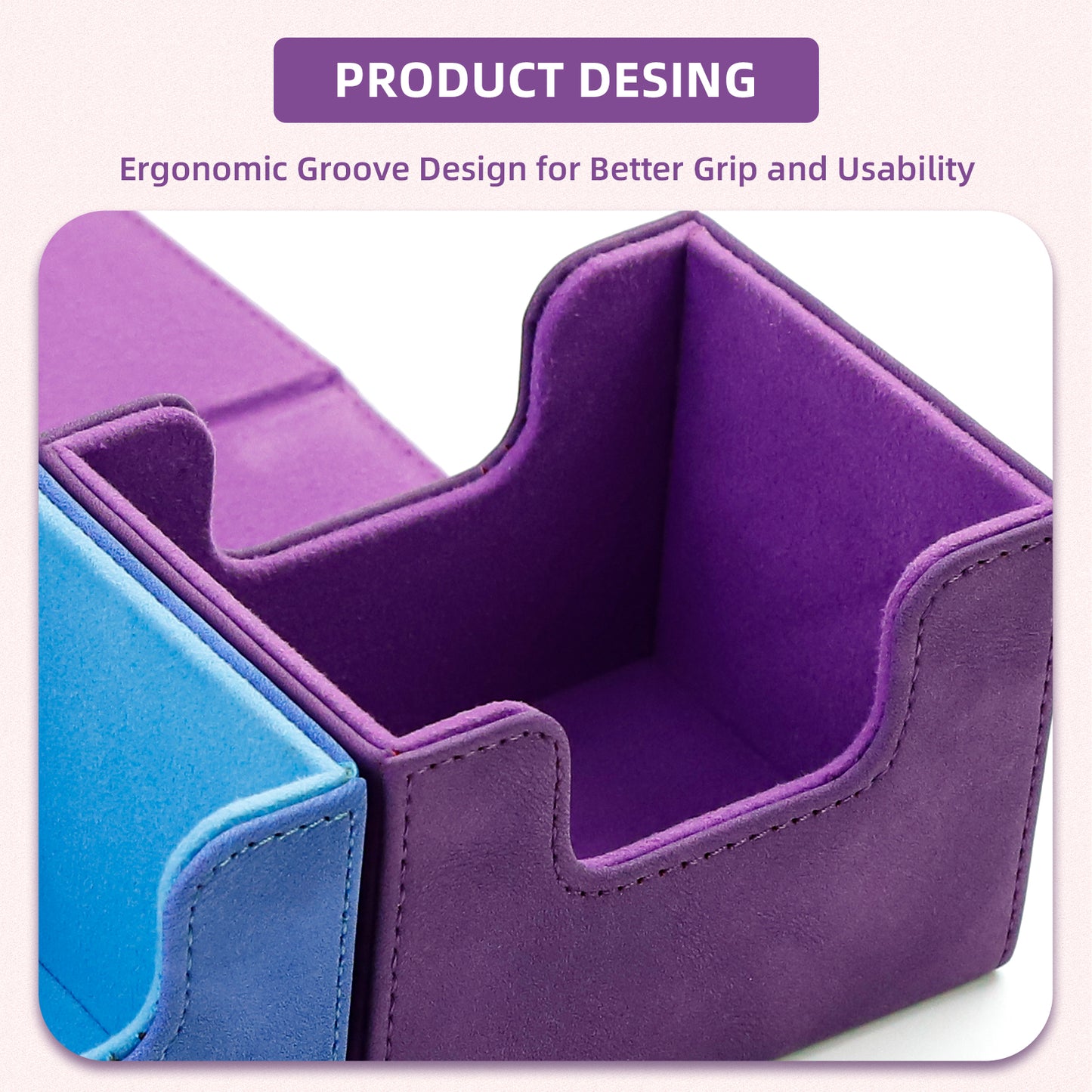 Sanseking Magic Card Deck Box for MTG (Horizontal,Purple)