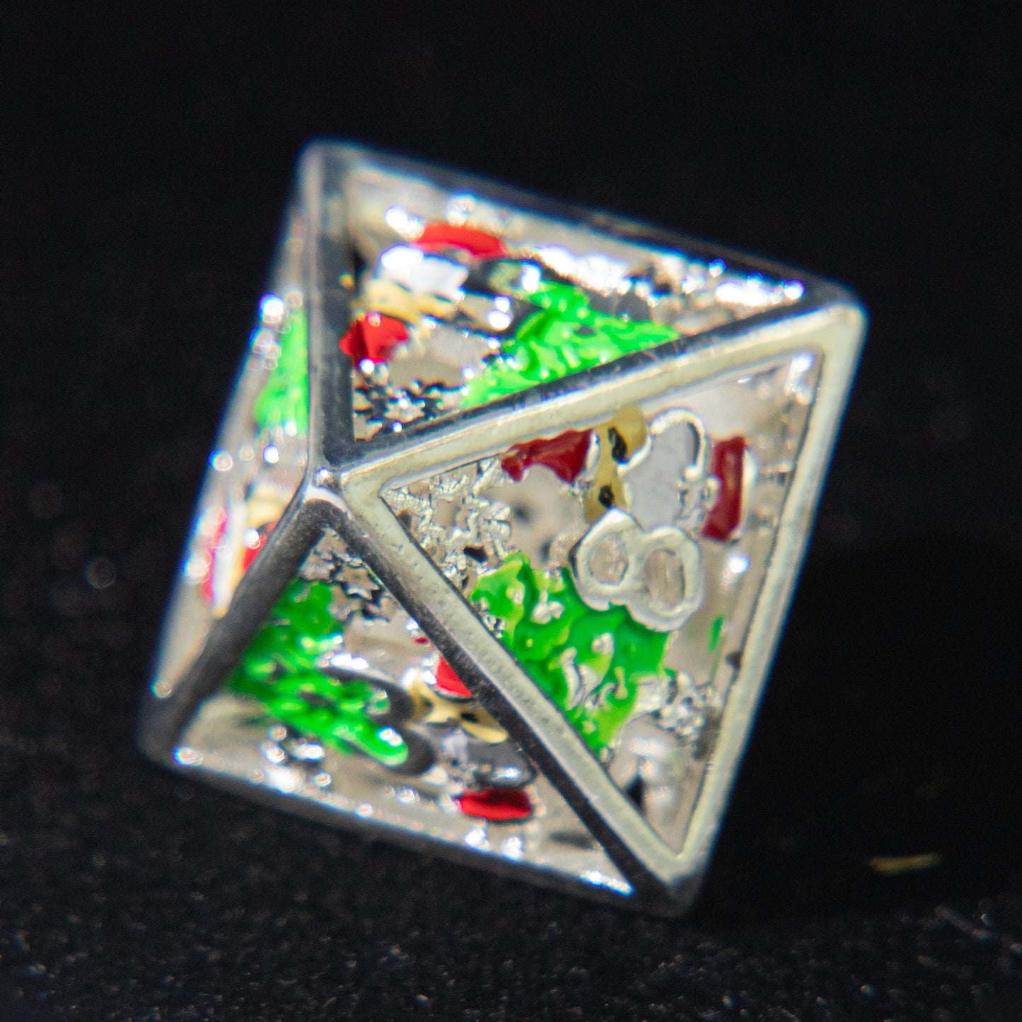 D&D Hollowed Metal Dice Set Cthulhu (Green)
