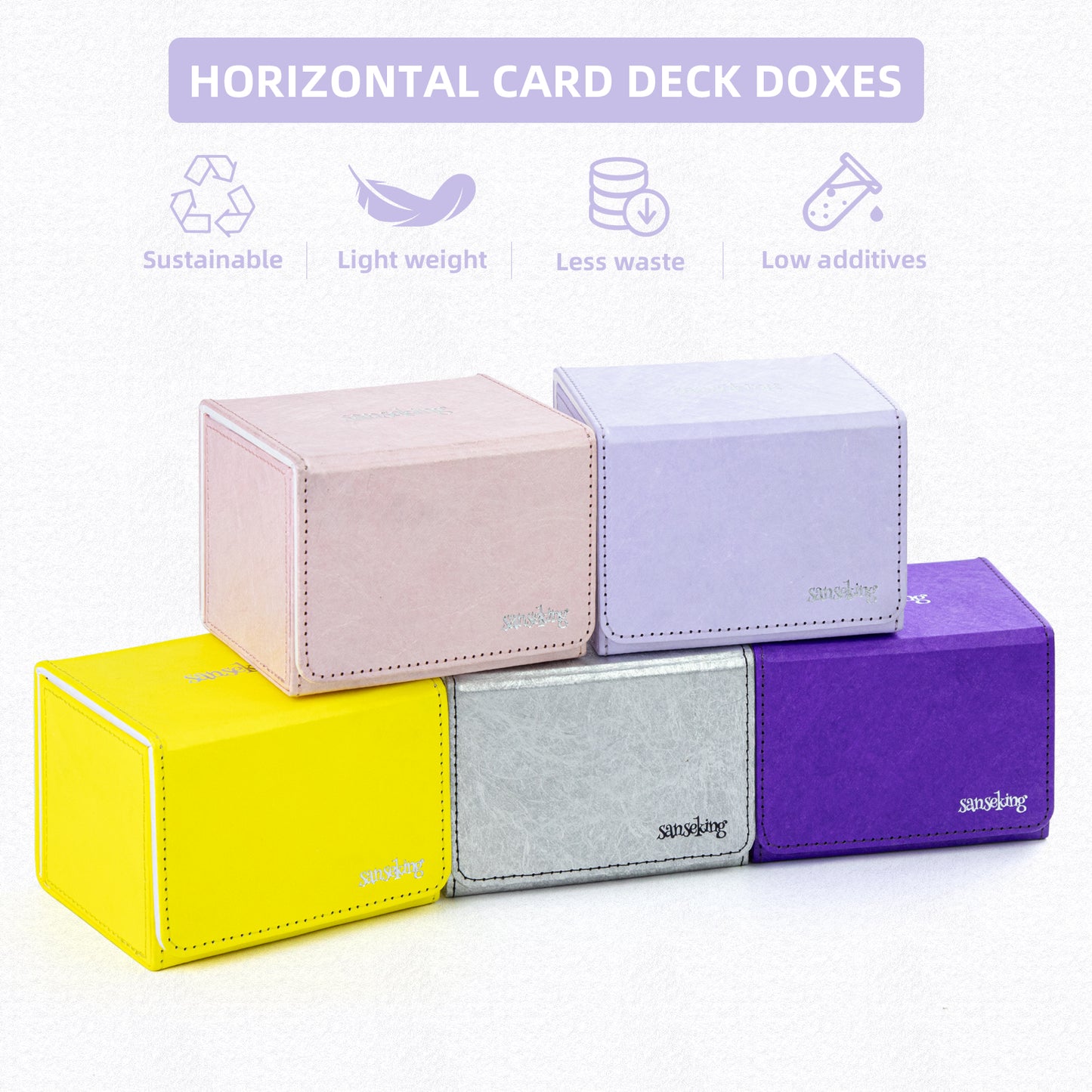 Magic Deck Box Fits 100+ yvek® (Horizontal,Light Purple)