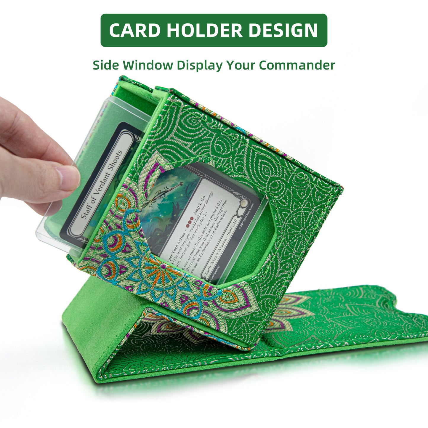 Boîte pour deck Magic Commander pouvant contenir plus de 100 cartes DND (cyan)