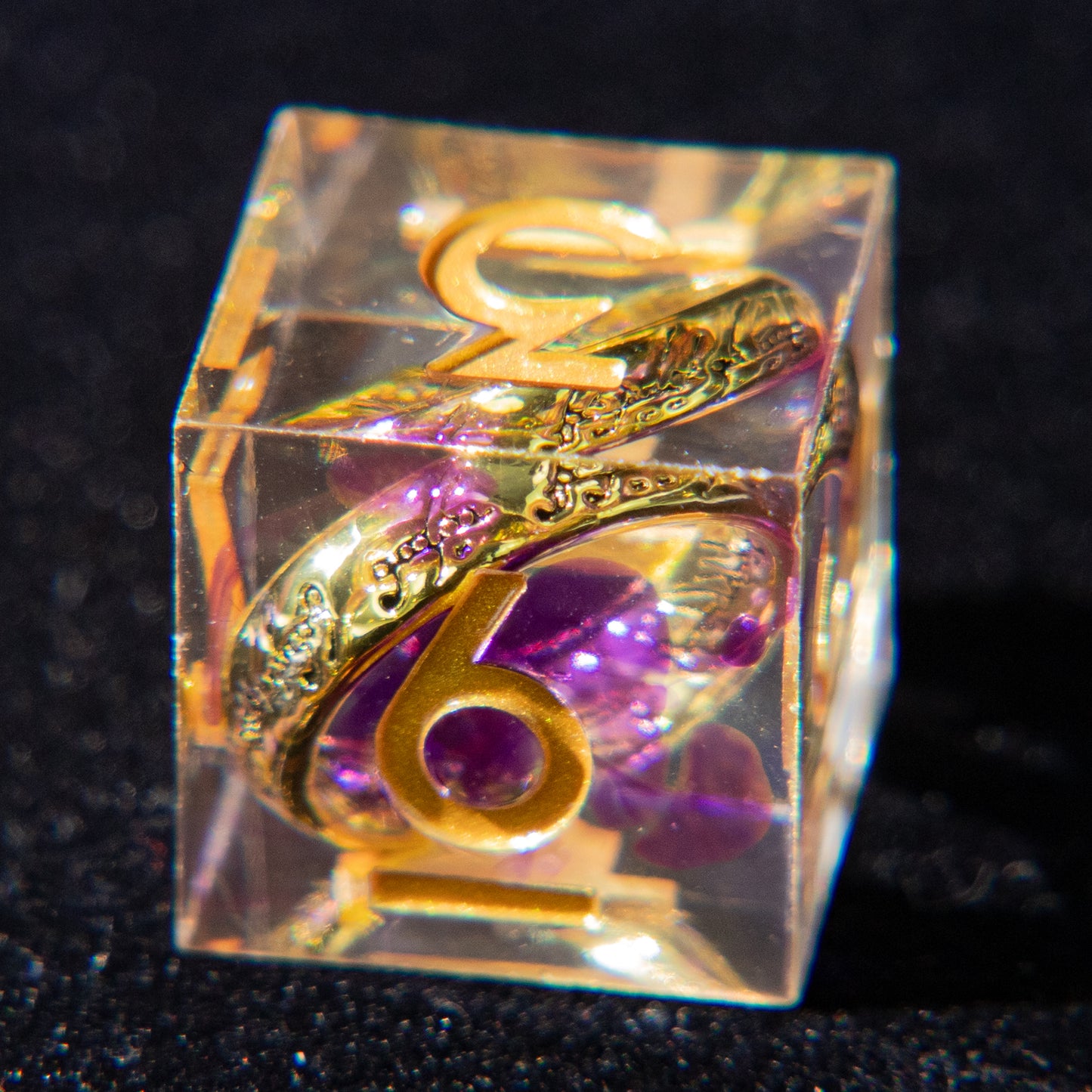 D&D Multi-faceted Resin Dice Set (Purple and Gold)