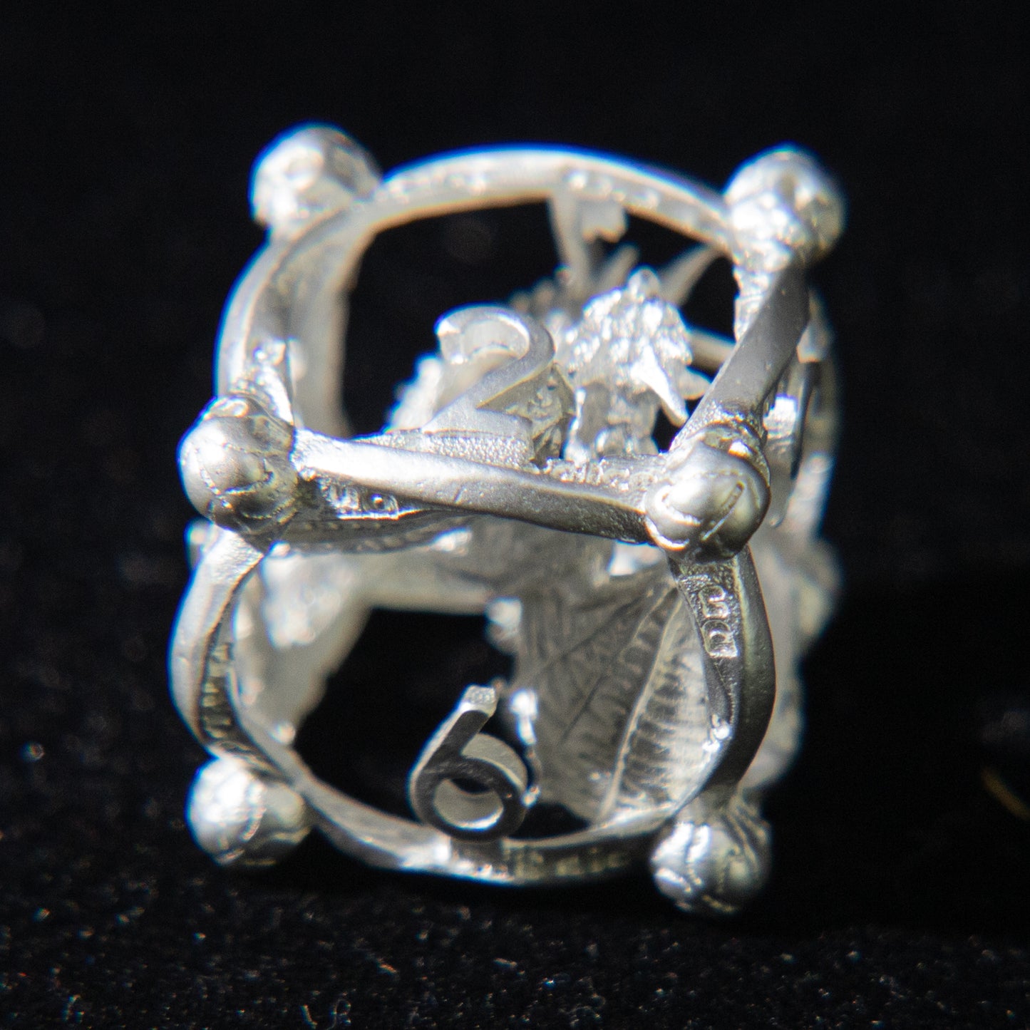 D&D Hollowed Metal Dice Set Cthulhu (Silver)
