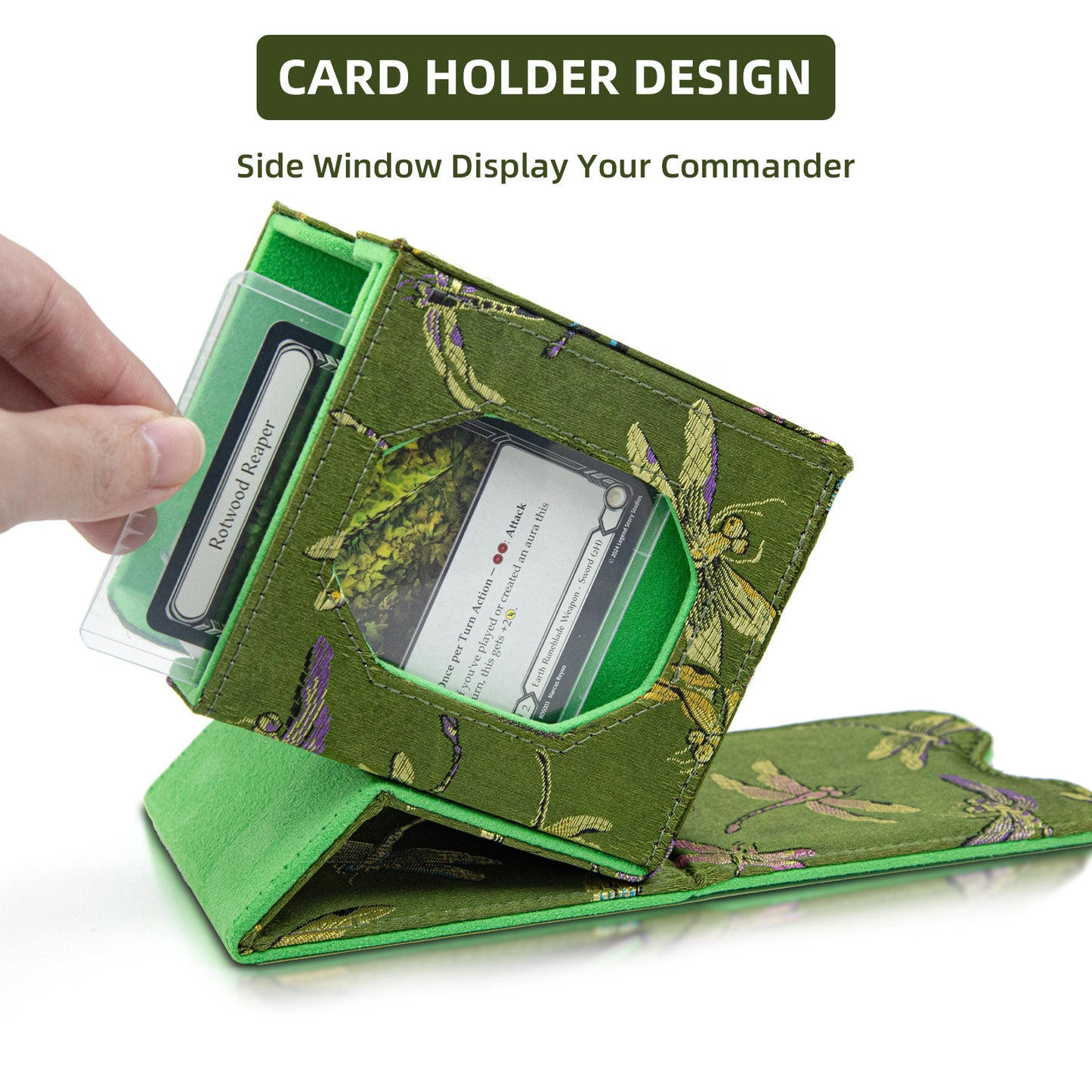Sanseking Deck Box for MTG Trading Card Storage Box fits 100+ DND(Dark Green)