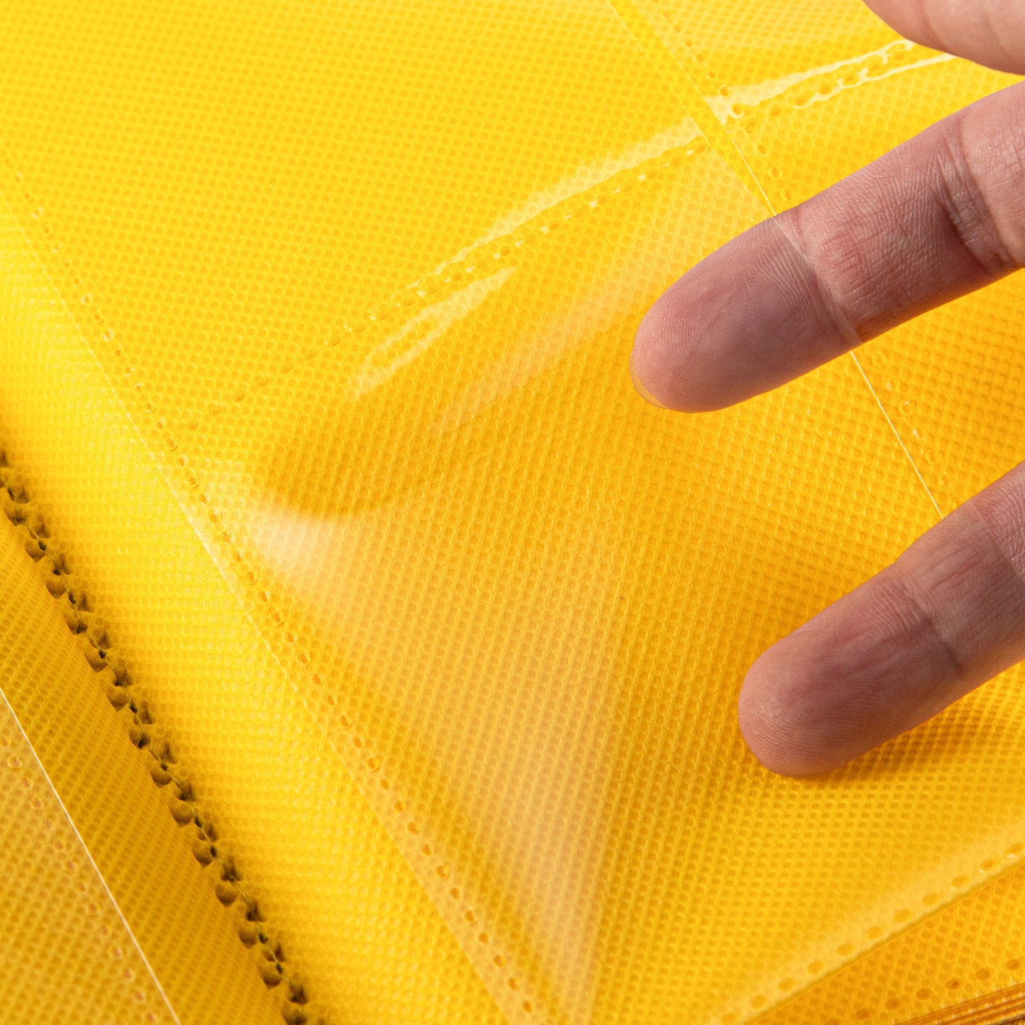 Coral Binder Series PU Leather Zipper 9-Pocket Coral Yellow