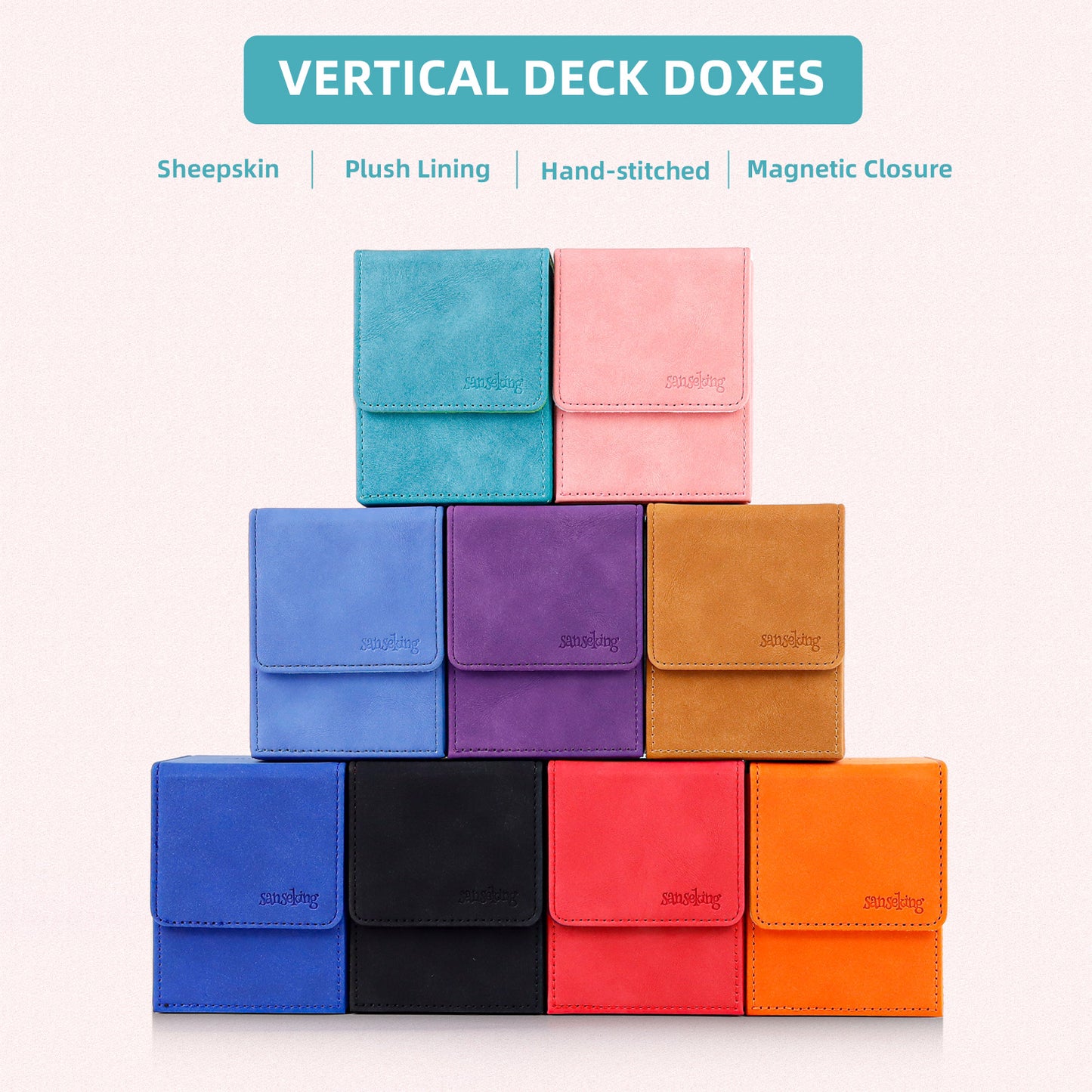Magic Deck Box for MTG (Vertical,Cyan)