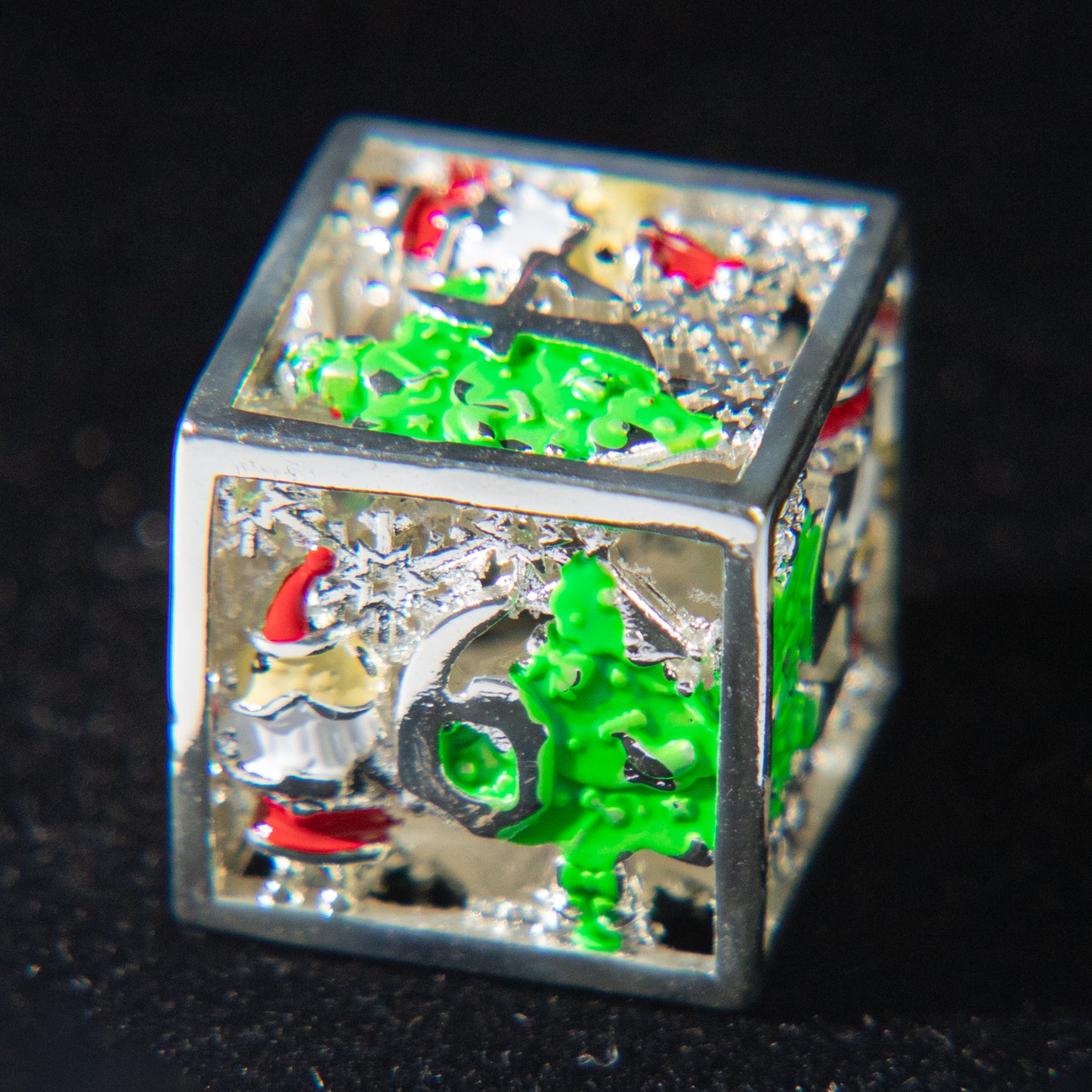 D&D Hollowed Metal Dice Set Cthulhu (Green)