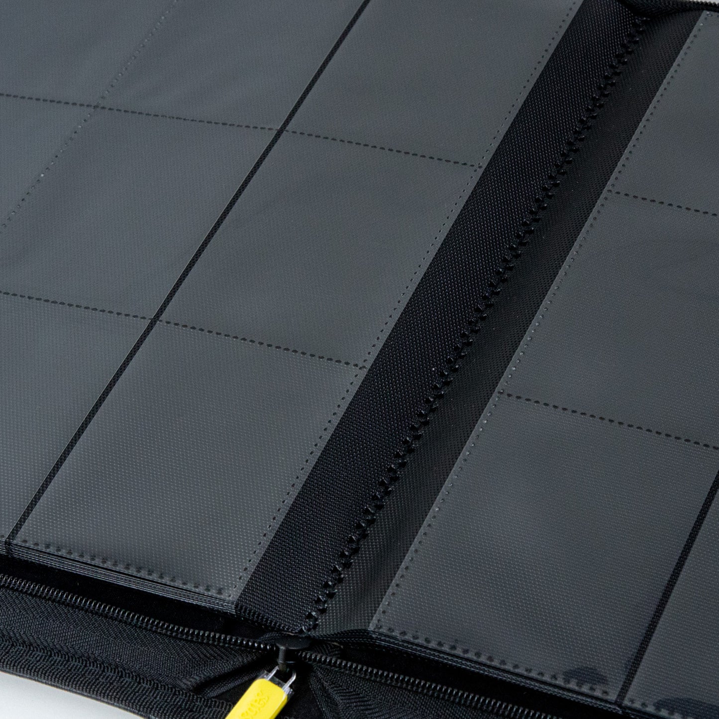 Black Grid 4/9/12-Pocket PU Binder with Waffle Pages