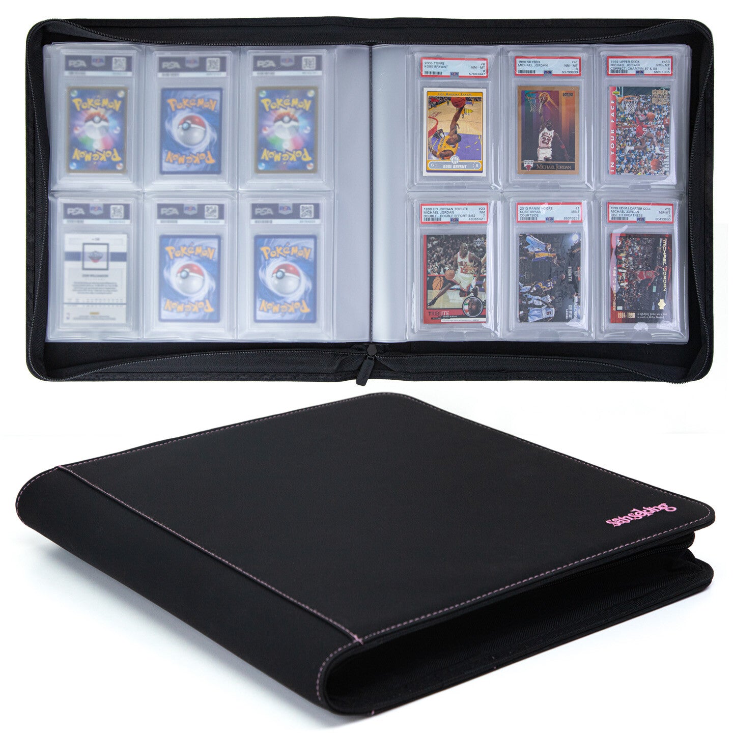 4/6ポケットトップローダーバインダー - グレードカードスラブケース収納フォルダー