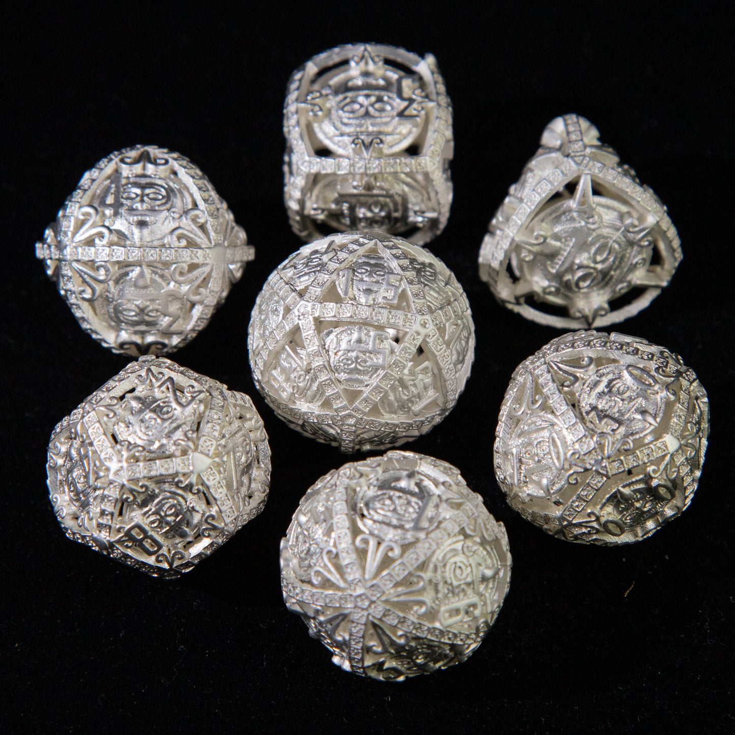D&D Hollowed Metal Dice Set Cthulhu (Circle)