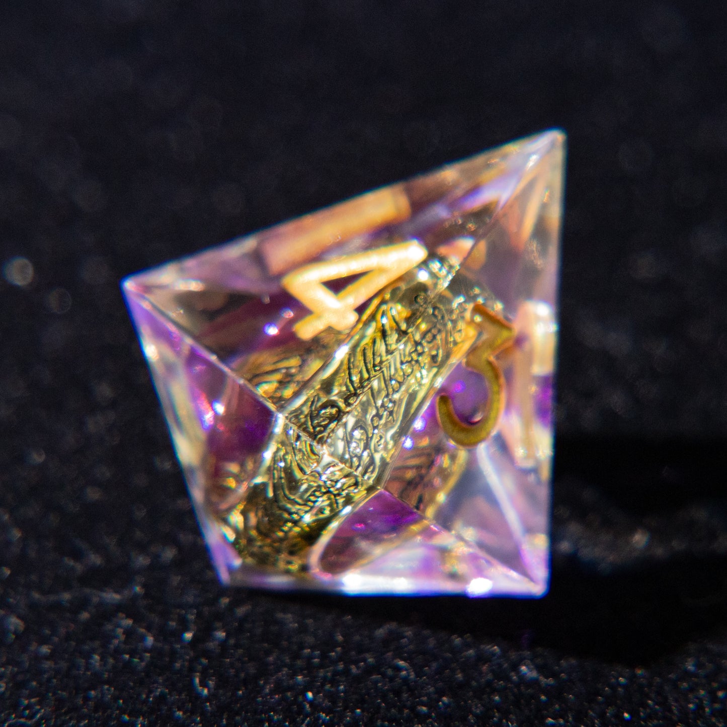 D&D Multi-faceted Resin Dice Set (Purple and Gold)