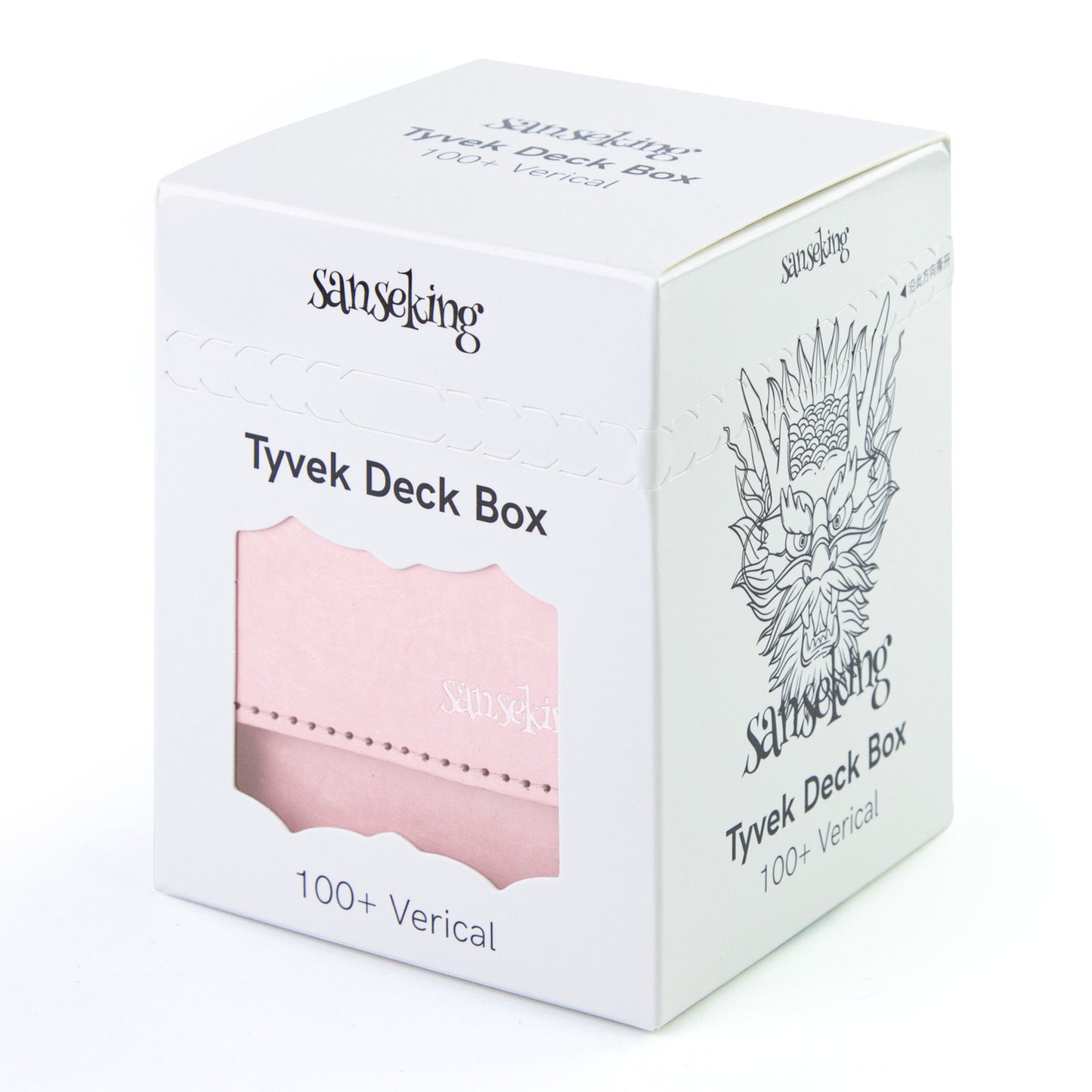 Sanseking Magic Card Deck Box for MTG Single Deck Card Box fits 100+ TCG Sleeved Cards Tyvek® Paper Card Box Top Loading Card Boxes Magic Gift for MTG TCG CCG (Vertical,Pink)