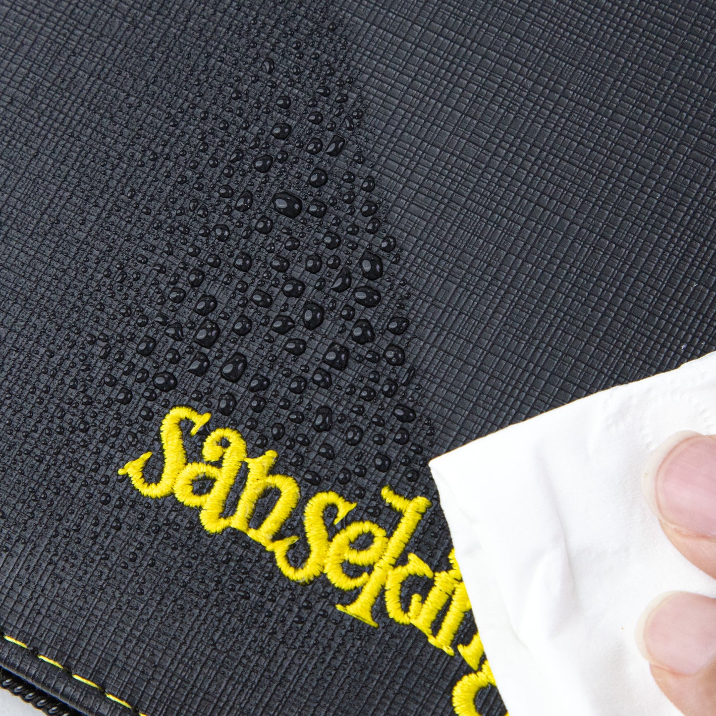 Black Grid 4/9/12-Pocket PU Binder with Waffle Pages