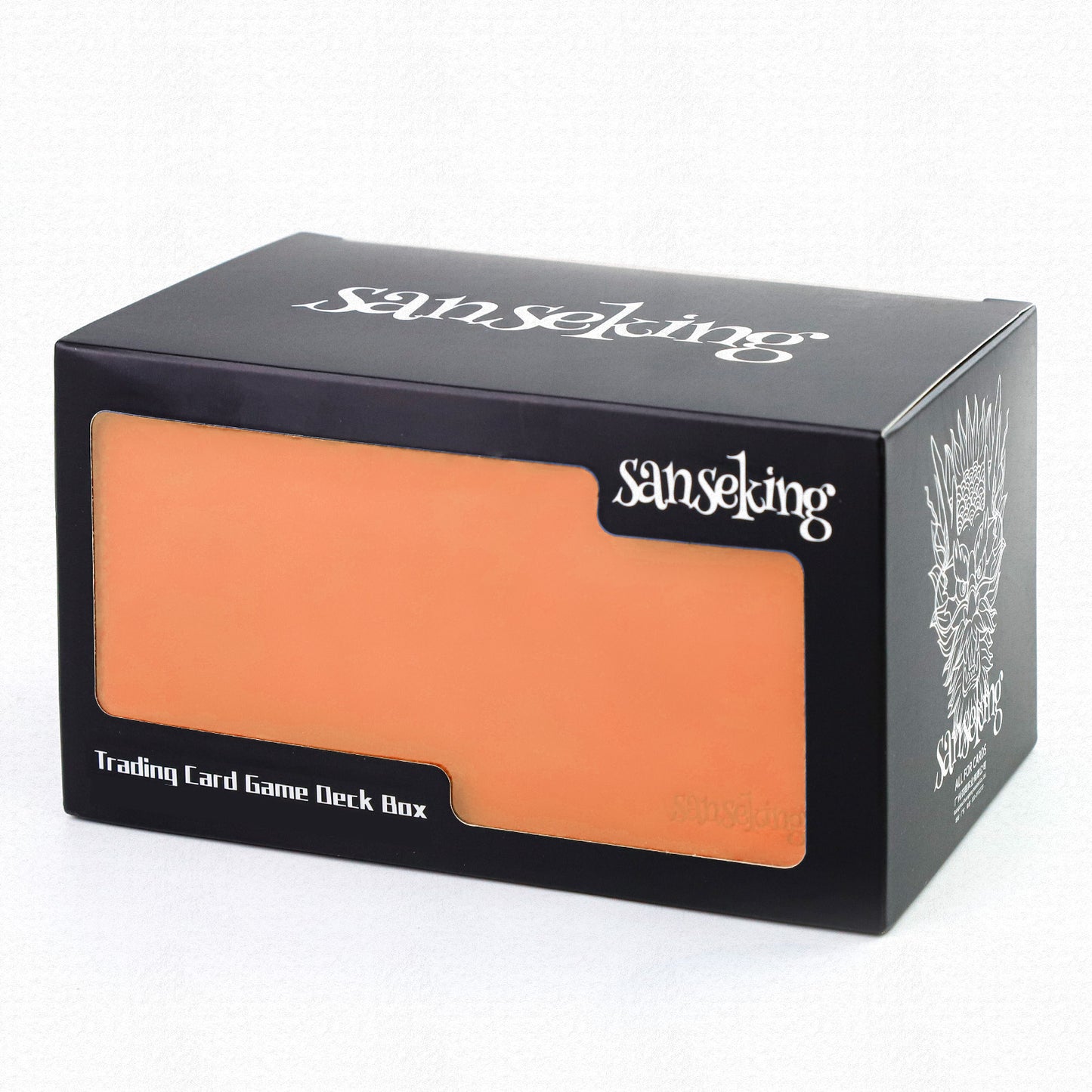 Sanseking TCG Commander Deck Box for MTG Commander Deck Box with Dice Tray Lamb Leather Tcg Deck Box Magic Commander Deck Box for MTG TCG CCG(Orange)