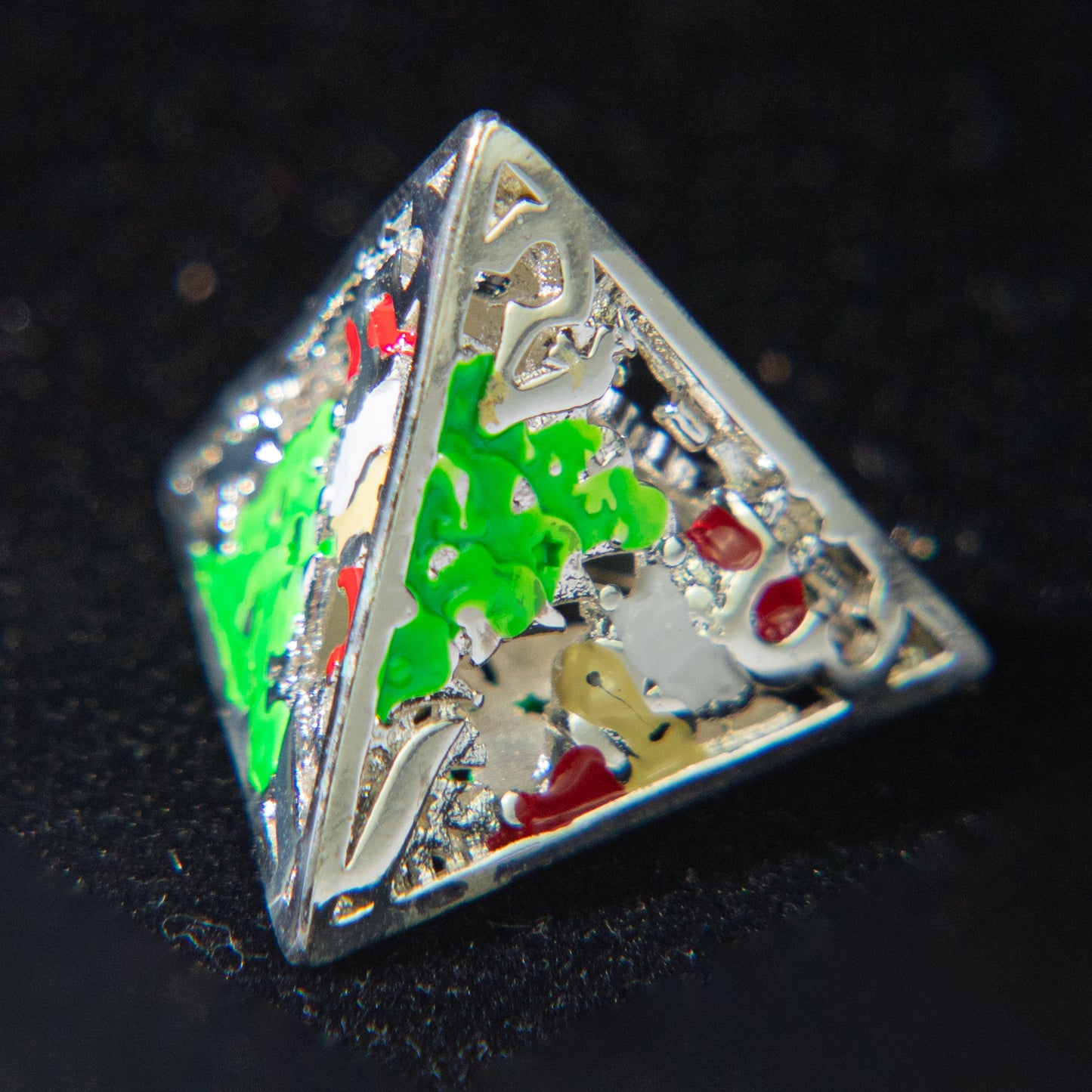 D&D Hollowed Metal Dice Set Cthulhu (Green)
