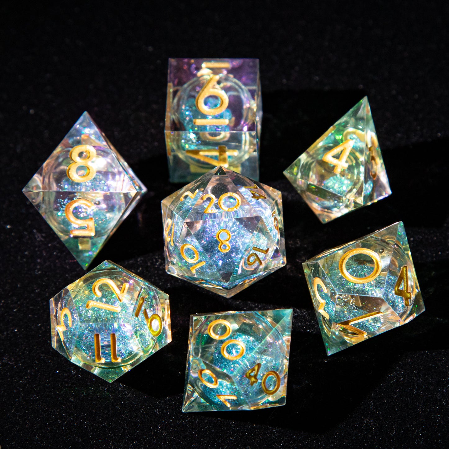 D&D Multi-faceted Resin Dice Set (Light Blue)